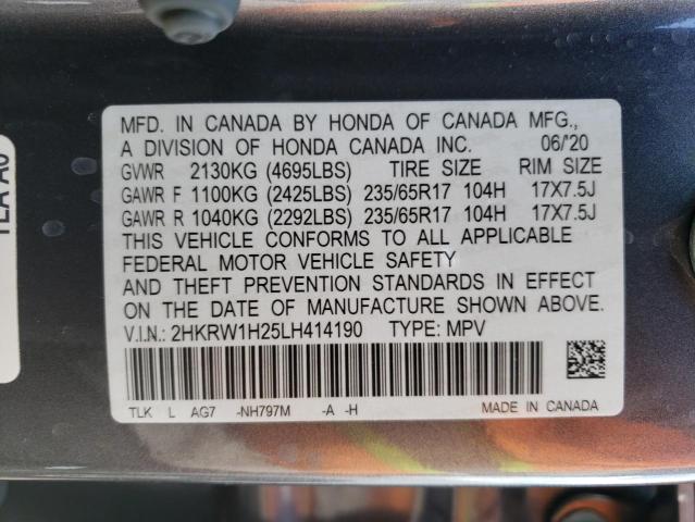 Photo 9 VIN: 2HKRW1H25LH414190 - HONDA CR-V LX 