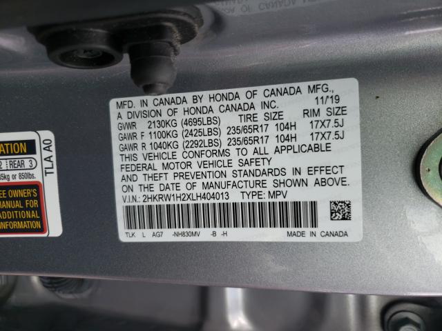 Photo 9 VIN: 2HKRW1H2XLH404013 - HONDA CR-V LX 