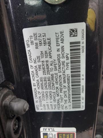 Photo 11 VIN: 2HKRW1H50KH508521 - HONDA CRV 