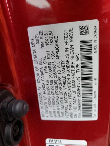 Photo 11 VIN: 2HKRW1H54MH417349 - HONDA CRV 