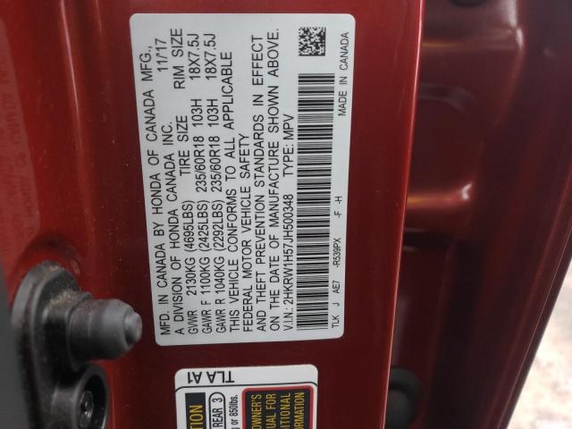 Photo 12 VIN: 2HKRW1H57JH500348 - HONDA CR-V EX 