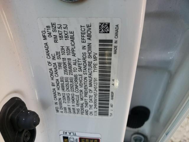 Photo 9 VIN: 2HKRW1H57JH512791 - HONDA CR-V EX 