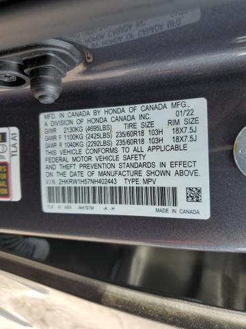 Photo 13 VIN: 2HKRW1H57NH402443 - HONDA CR-V EX 