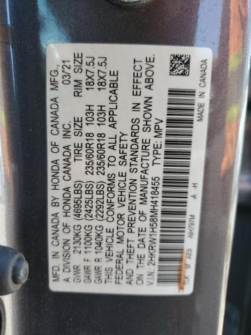 Photo 12 VIN: 2HKRW1H58MH418455 - HONDA CRV 