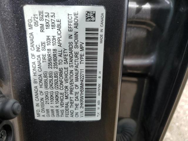 Photo 12 VIN: 2HKRW1H59MH422711 - HONDA CR-V EX 