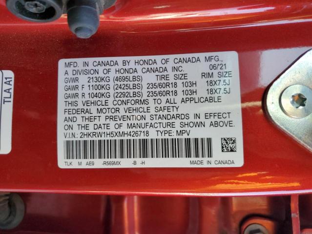 Photo 12 VIN: 2HKRW1H5XMH426718 - HONDA CR-V EX 