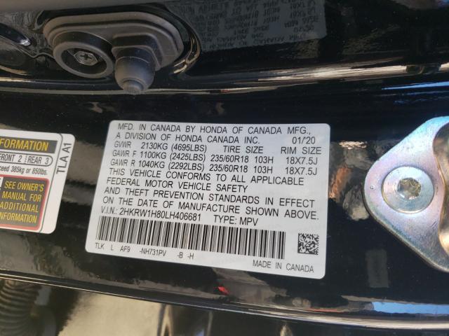 Photo 9 VIN: 2HKRW1H80LH406681 - HONDA CR-V EXL 