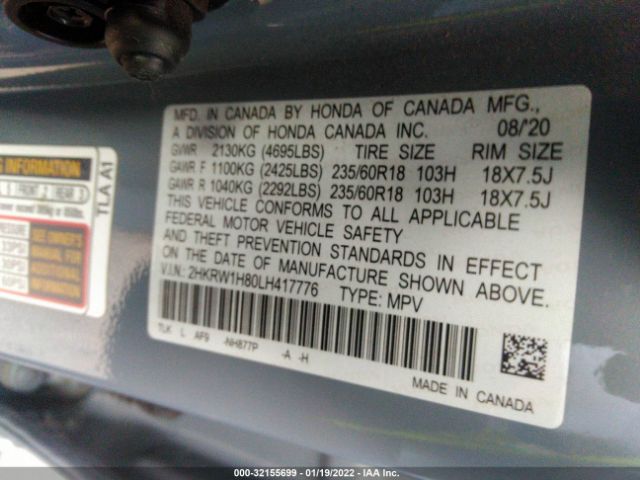 Photo 8 VIN: 2HKRW1H80LH417776 - HONDA CR-V 