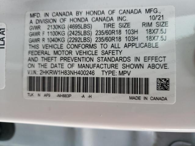 Photo 12 VIN: 2HKRW1H83NH400246 - HONDA CR-V EXL 