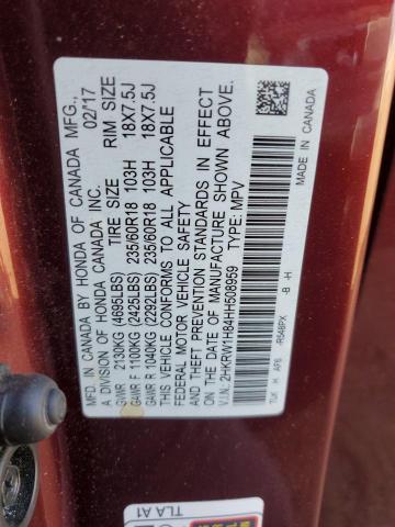 Photo 13 VIN: 2HKRW1H84HH508959 - HONDA CRV 