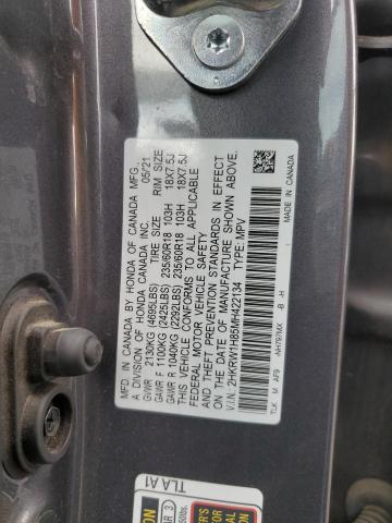 Photo 12 VIN: 2HKRW1H85MH422134 - HONDA CR-V EXL 