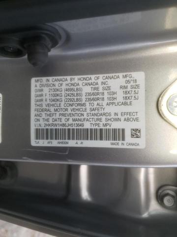 Photo 9 VIN: 2HKRW1H86JH513649 - HONDA CR-V EXL 