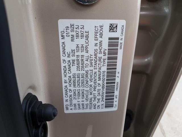 Photo 9 VIN: 2HKRW1H86KH501616 - HONDA CR-V EXL 