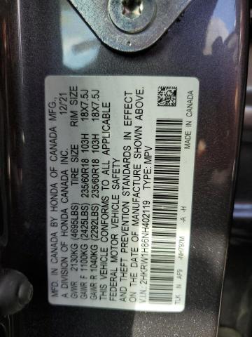 Photo 9 VIN: 2HKRW1H86NH402119 - HONDA CR-V EXL 