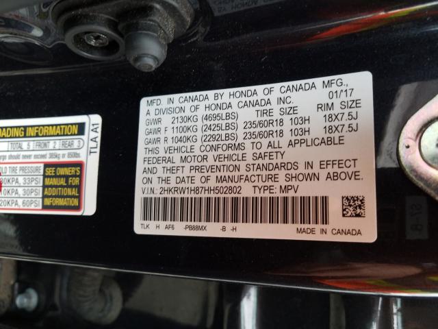 Photo 9 VIN: 2HKRW1H87HH502802 - HONDA CR-V EXL 