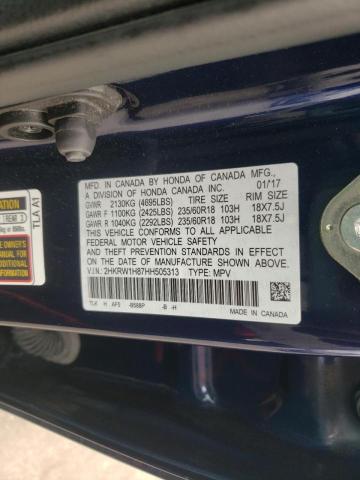 Photo 9 VIN: 2HKRW1H87HH505313 - HONDA CR-V EXL 