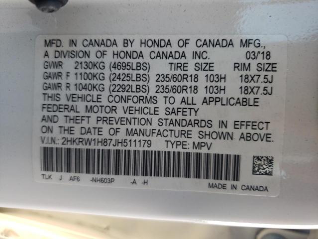 Photo 9 VIN: 2HKRW1H87JH511179 - HONDA CR-V EXL 