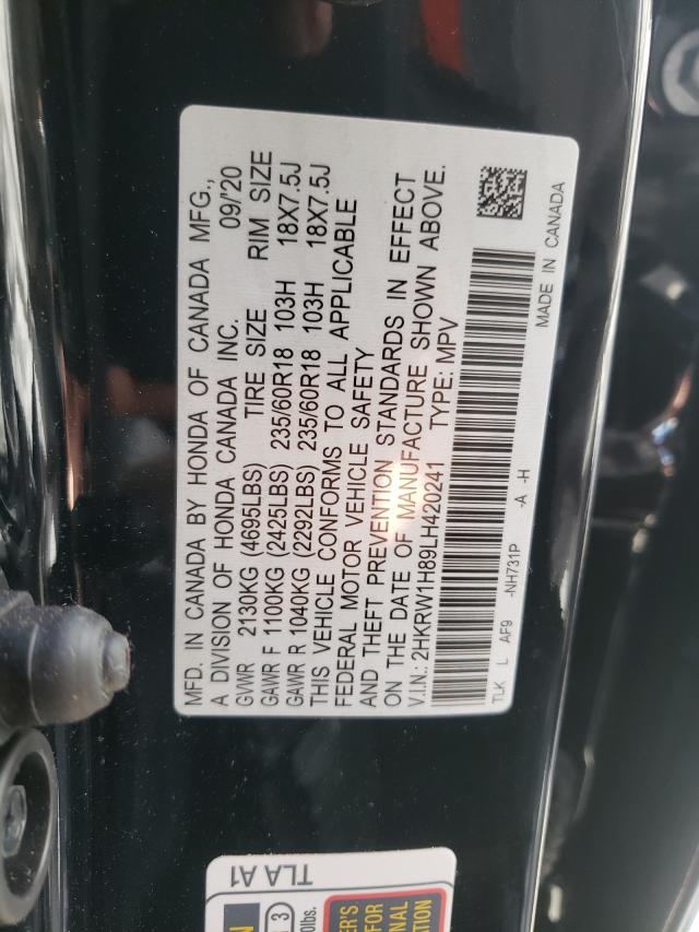 Photo 9 VIN: 2HKRW1H89LH420241 - HONDA CR-V EXL 