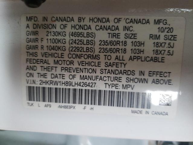 Photo 9 VIN: 2HKRW1H89LH426427 - HONDA CR-V EXL 