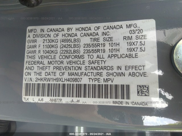 Photo 8 VIN: 2HKRW1H9XLH409807 - HONDA CR-V 