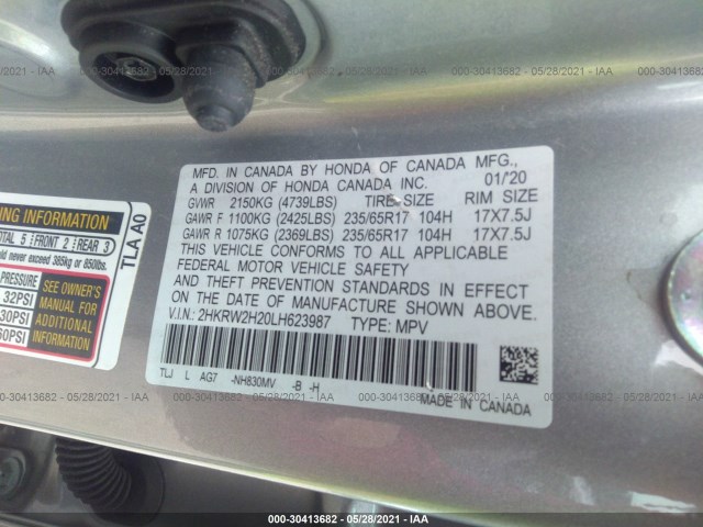 Photo 8 VIN: 2HKRW2H20LH623987 - HONDA CR-V 