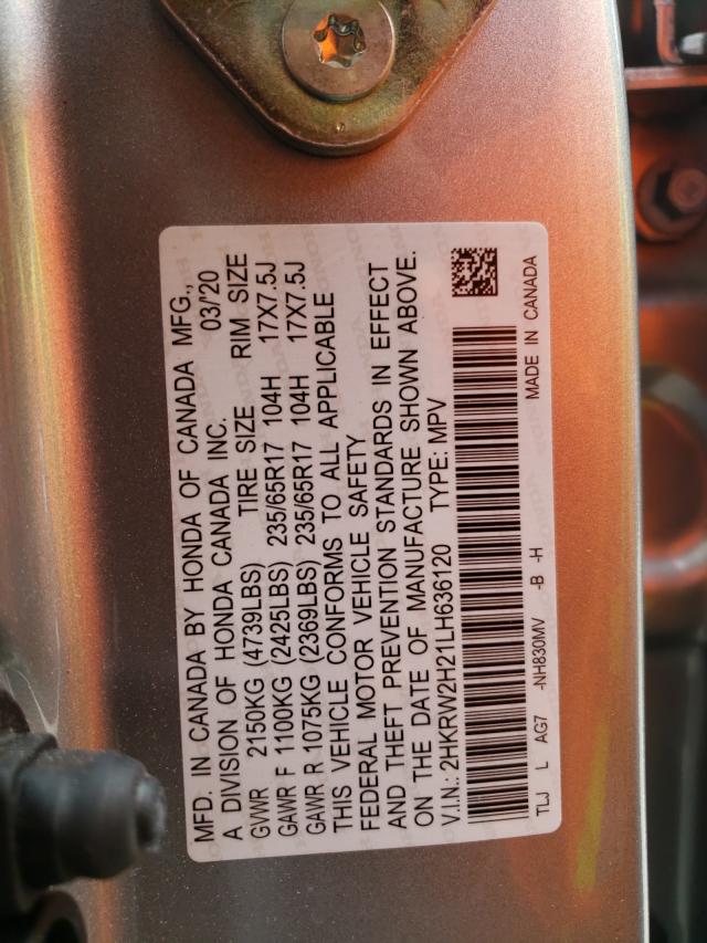 Photo 9 VIN: 2HKRW2H21LH636120 - HONDA CR-V LX 