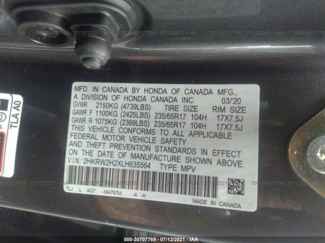 Photo 8 VIN: 2HKRW2H2XLH635564 - HONDA CR-V 