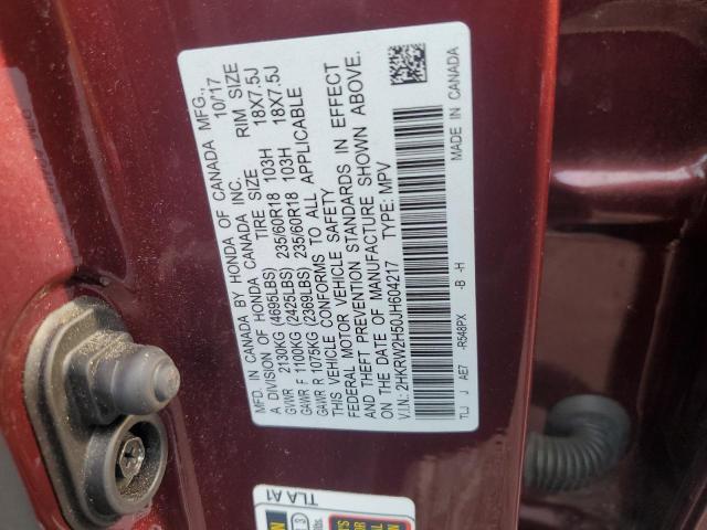 Photo 12 VIN: 2HKRW2H50JH604217 - HONDA CR-V EX 