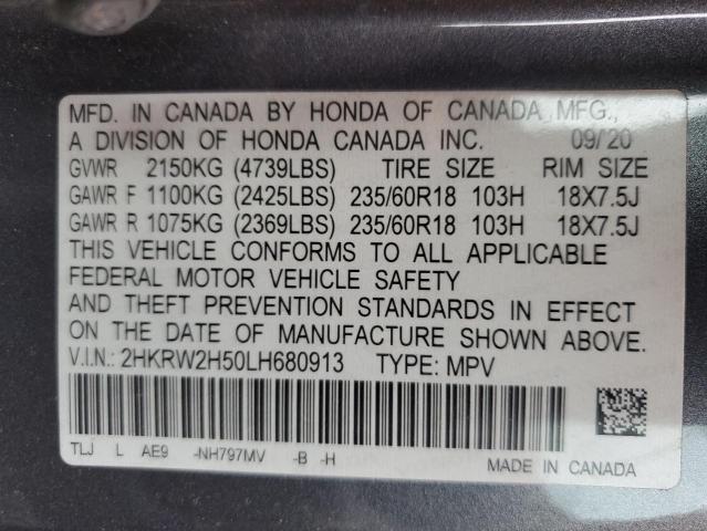 Photo 12 VIN: 2HKRW2H50LH680913 - HONDA CR-V EX 