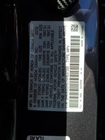 Photo 11 VIN: 2HKRW2H51NH637300 - HONDA CRV 