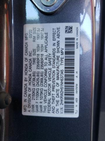 Photo 13 VIN: 2HKRW2H51NH637345 - HONDA CRV 