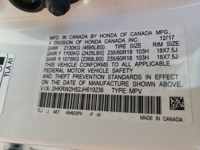 Photo 9 VIN: 2HKRW2H52JH619236 - HONDA CR-V EX 