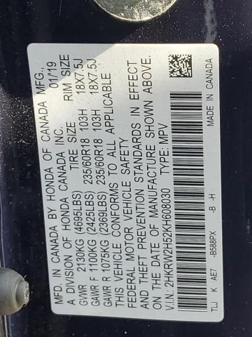 Photo 11 VIN: 2HKRW2H52KH608030 - HONDA CR-V EX 