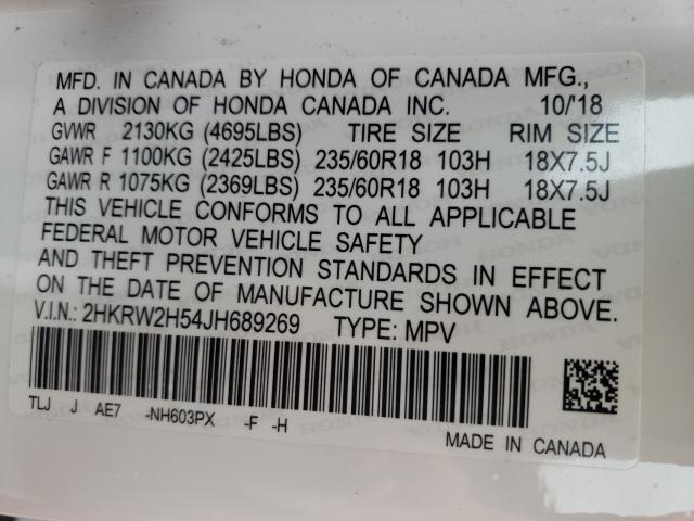 Photo 9 VIN: 2HKRW2H54JH689269 - HONDA CR-V EX 