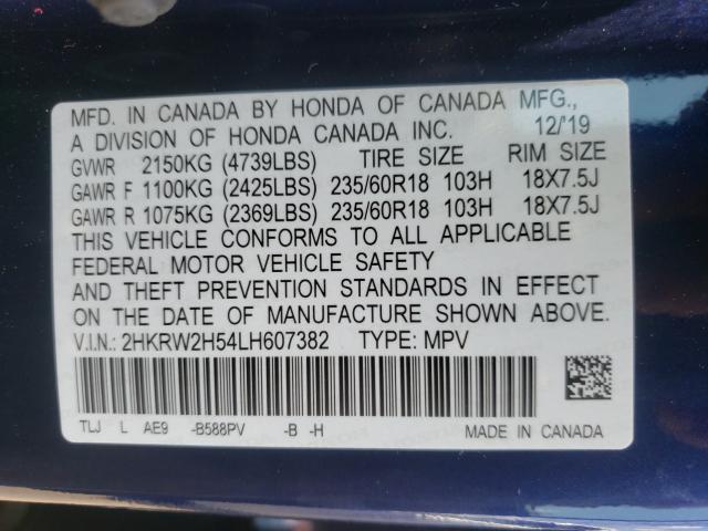 Photo 9 VIN: 2HKRW2H54LH607382 - HONDA CR-V EX 