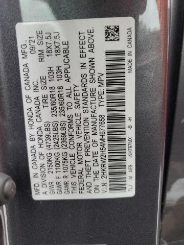 Photo 12 VIN: 2HKRW2H54MH677658 - HONDA CR-V EX 