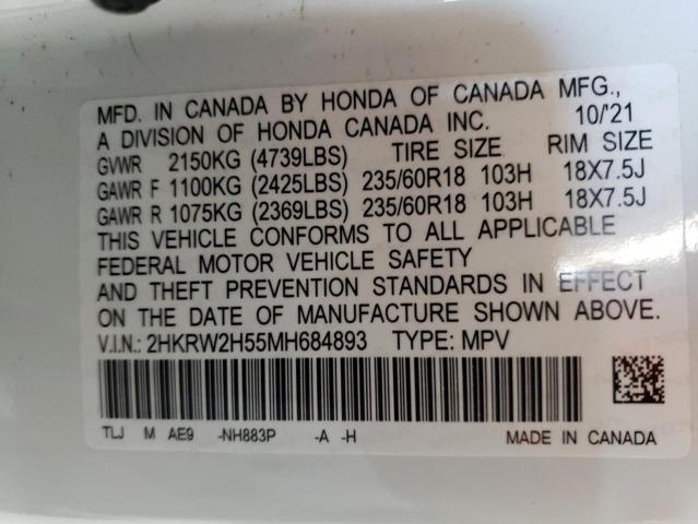 Photo 13 VIN: 2HKRW2H55MH684893 - HONDA CRV 