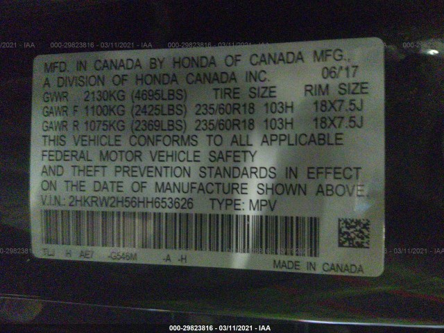 Photo 8 VIN: 2HKRW2H56HH653626 - HONDA CR-V 