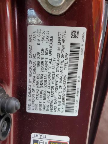 Photo 13 VIN: 2HKRW2H56JH639697 - HONDA CR-V EX 