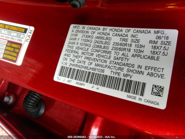 Photo 8 VIN: 2HKRW2H56JH661036 - HONDA CR-V 