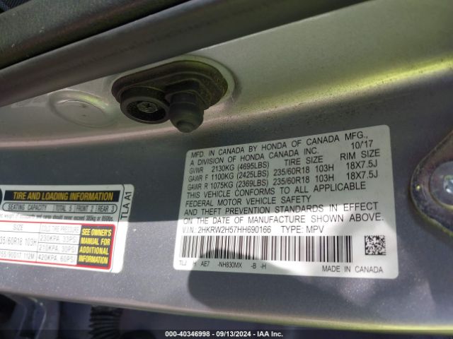 Photo 8 VIN: 2HKRW2H57HH690166 - HONDA CR-V 