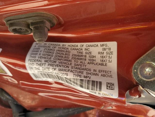 Photo 11 VIN: 2HKRW2H57JH673079 - HONDA CR-V EX 