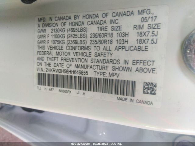 Photo 8 VIN: 2HKRW2H58HH646855 - HONDA CR-V 