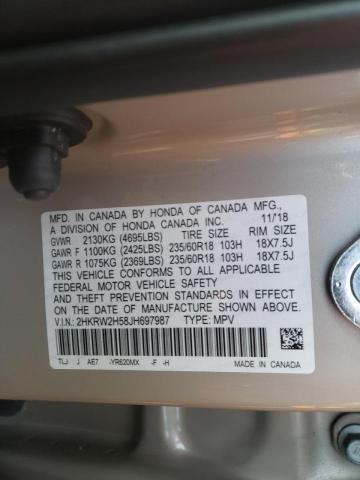 Photo 9 VIN: 2HKRW2H58JH697987 - HONDA CR-V EX 