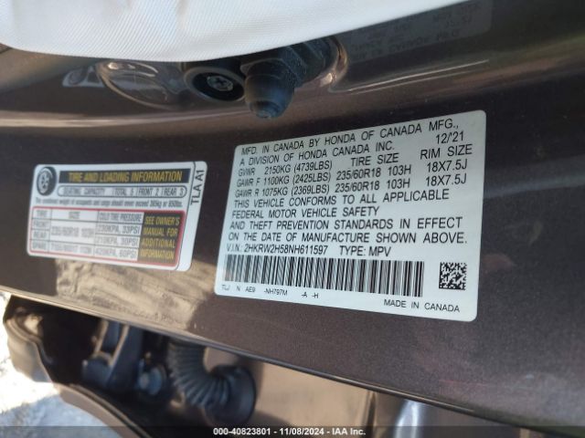 Photo 8 VIN: 2HKRW2H58NH611597 - HONDA CR-V 