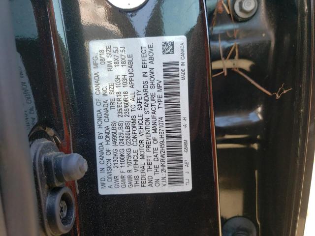 Photo 9 VIN: 2HKRW2H59JH671074 - HONDA CR-V EX 