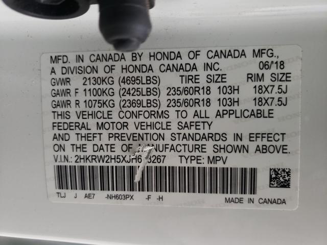 Photo 9 VIN: 2HKRW2H5XJH658267 - HONDA CR-V EX 