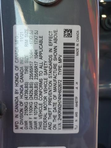 Photo 12 VIN: 2HKRW2H74NH602672 - HONDA CRV 