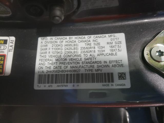 Photo 9 VIN: 2HKRW2H80HH608627 - HONDA CR-V EXL 