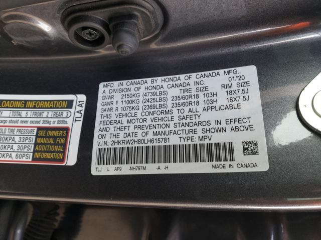 Photo 9 VIN: 2HKRW2H80LH615781 - HONDA CR-V EXL 